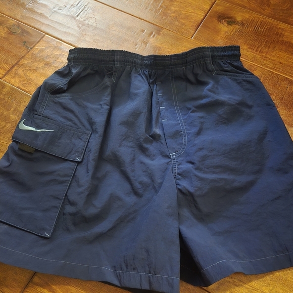 Nike Other - Vintage nike mens shorts navy‎ blue swim